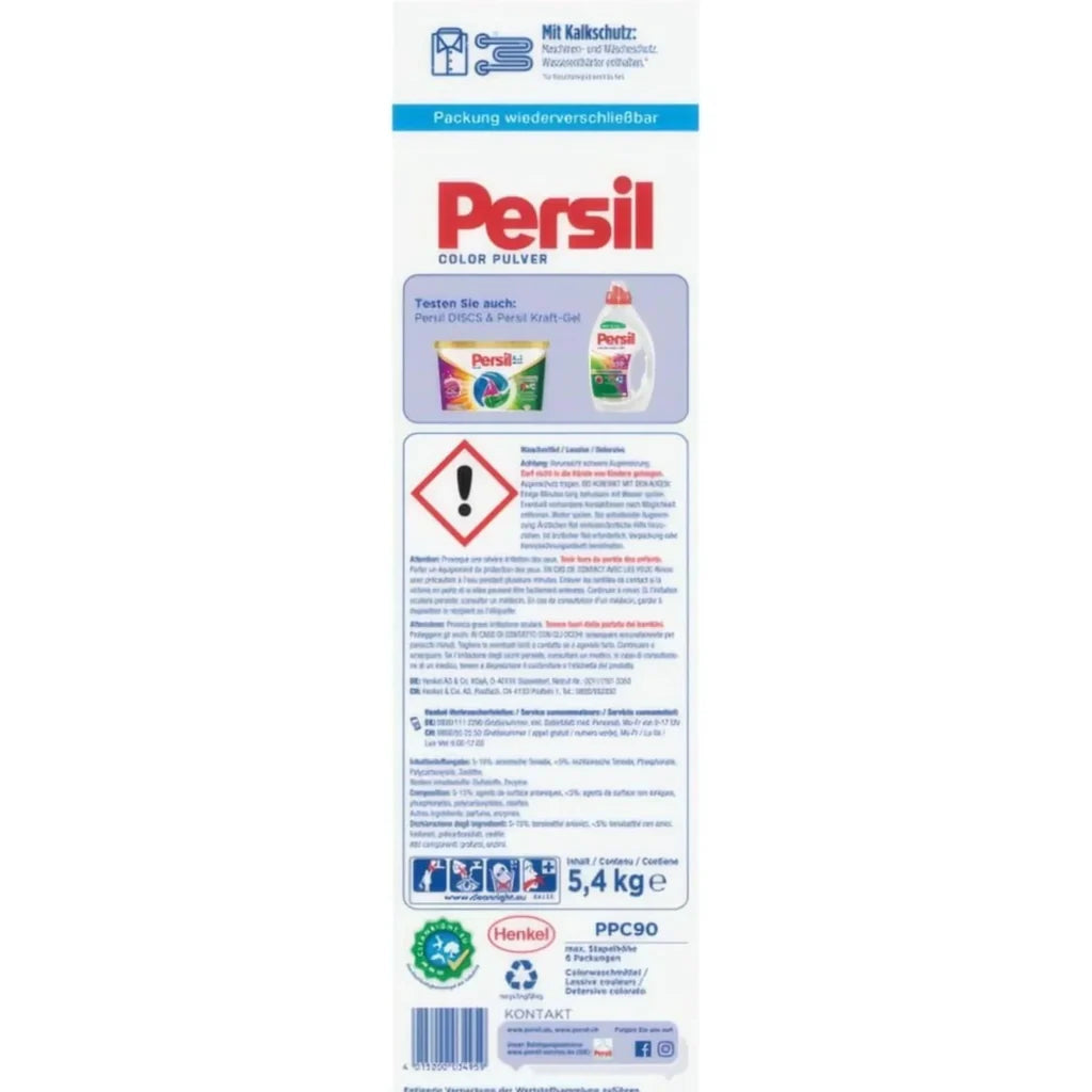 Persil Powder Color Powder Laundry Detergent 5.4 kg - 90 Loads