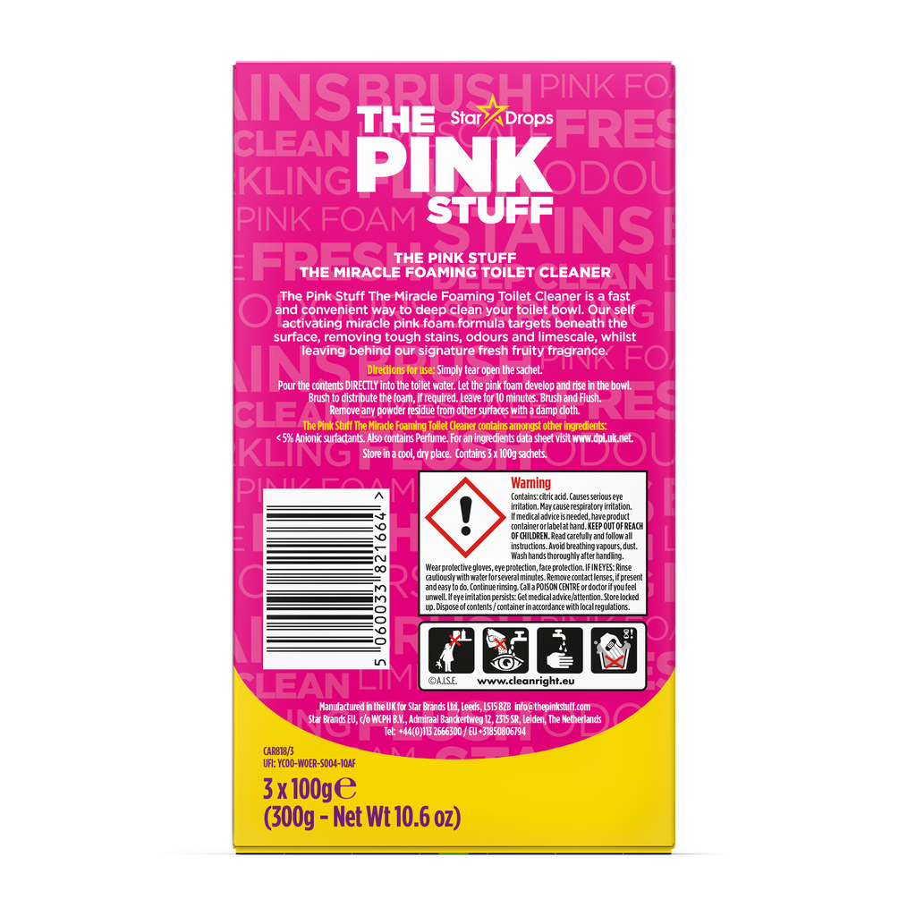 The Pink Stuff Foaming Toilet Cleaner x3